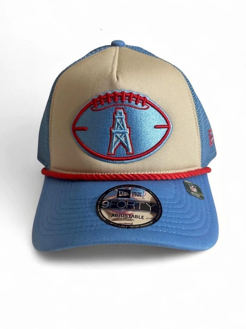 New Era Houston Oilers 9FORTY A-Frame Trucker Hat